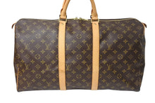 画像をギャラリービューアに読み込む, LOUIS VUITTON ルイヴィトン キーポル50 ボストンバッグ M41426 モノグラムキャンバス ブラウン ゴールド金具 美品 中古 4c069310