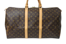 画像をギャラリービューアに読み込む, LOUIS VUITTON ルイヴィトン キーポル50 ボストンバッグ M41426 モノグラムキャンバス ブラウン ゴールド金具 美品 中古 4c069310