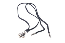 画像をギャラリービューアに読み込む, 極美品 Chrome Hearts クロムハーツ レザーチョーカー ユリ BSフレア 牛革 ブラック シルバー925 中古 4c069330