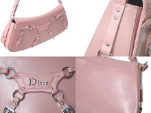 画像をギャラリービューアに読み込む, Christian Dior クリスチャンディオール 2004 ガリアーノ期 バッグ ハンドバッグ パテントレザー ピンク シルバー金具 美品 4c069335