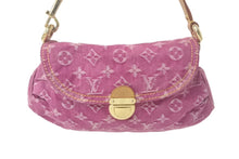 画像をギャラリービューアに読み込む, LOUIS VUITTON ルイ ヴィトン ミニプリーティ フューシャ ワンショルダーバッグ M95216 モノグラムデニム ピンク 美品 中古 4c069336