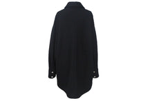 画像をギャラリービューアに読み込む, CHROME HEARTS クロムハーツ コート クロスボールボタン サイズL ブラック ウール シルバー925 美品 中古 4c069346