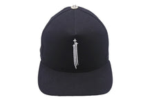 画像をギャラリービューアに読み込む, CHROME HEARTS クロムハーツ RS 3 クロス キャップ 帽子 97729 U.S.A コットン シルバー925 ブラック ホワイト 美品 中古 4c069366