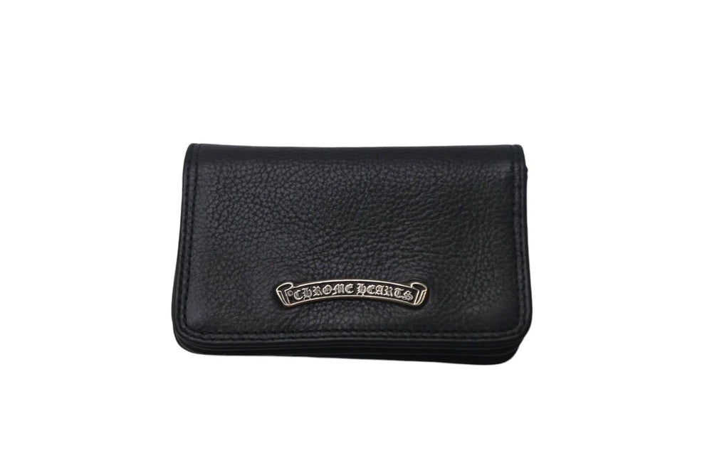 CHROME HEARTS CARD CASE Card Case Business Card Holder Leather Silver 925 Black Good Condition Used 4c069367