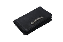 画像をギャラリービューアに読み込む, CHROME HEARTS クロムハーツ CARD CASE カードケース 名刺入れ レザーシルバー925 ブラック 美品 中古 4c070266
