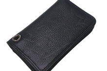 画像をギャラリービューアに読み込む, CHROME HEARTS クロムハーツ CARD CASE カードケース 名刺入れ レザーシルバー925 ブラック 美品 中古 4c069367