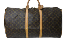 画像をギャラリービューアに読み込む, LOUIS VUITTON ルイヴィトン キーポルバンドリエール60 ボストンバッグ M41412 モノグラムキャンバス ブラウン ゴールド金具 美品 中古 4c069374