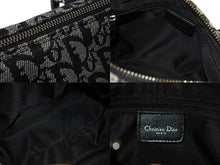 Load image into Gallery viewer, ChristianDior クリスチャンディオール ハンドバッグ BO G 0024 トロッター柄 レザー キャンバス ネイビー 美品 中古 4c069376