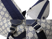 Load image into Gallery viewer, GUCCI グッチ GGスプリーム リュックサック 246414 GGキャンバス レザー シルバー金具 ベージュ 美品 中古 4c069378