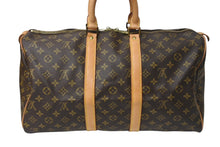 Load image into Gallery viewer, LOUIS VUITTON ルイヴィトン キーポル45 ボストンバッグ M41428 モノグラムキャンバス ブラウン ゴールド金具 美品 中古 4c069383