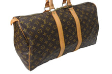 Load image into Gallery viewer, LOUIS VUITTON ルイヴィトン キーポル45 ボストンバッグ M41428 モノグラムキャンバス ブラウン ゴールド金具 美品 中古 4c069383