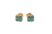 画像をギャラリービューアに読み込む, Van Cleef &amp; Arpels ヴァンクリーフ＆アーペル スウィート アルハンブラ ピアス 2.47g マカライト ゴールド Au750刻印 美品 中古 4c069404