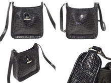 Load image into Gallery viewer, 極美品 HERMES エルメス ヴェスパTPM ショルダーバッグ □J刻印 ニロティカス ブラック シルバー金具 中古 4c069431