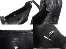 Load image into Gallery viewer, 極美品 HERMES エルメス ヴェスパTPM ショルダーバッグ □J刻印 ニロティカス ブラック シルバー金具 中古 4c069431