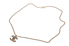 画像をギャラリービューアに読み込む, 極美品 CHANEL シャネル ココマーク ブラック ラインストーン ネックレス 7g 01A メタル ゴールド ロゴ アクセサリー 中古 4c069442