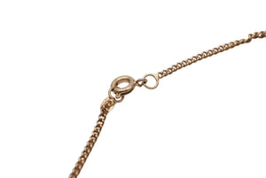 極美品 CHANEL シャネル ココマーク ブラック ラインストーン ネックレス 7g 01A メタル ゴールド ロゴ アクセサリー 中古 4c069442