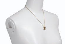 画像をギャラリービューアに読み込む, 極美品 CHANEL シャネル ココマーク ブラック ラインストーン ネックレス 7g 01A メタル ゴールド ロゴ アクセサリー 中古 4c069442