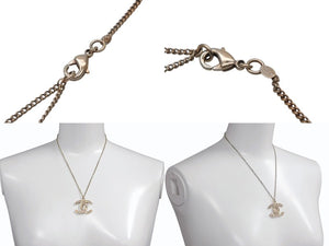 CHANEL シャネル ココマーク ストーン ネックレス 重量約13.1g メタル マルチカラー ゴールド 美品 中古 4c069452