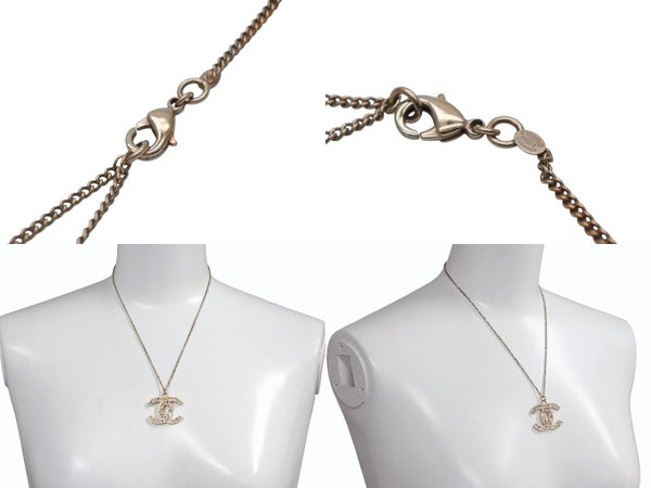 CHANEL シャネル ココマーク ストーン ネックレス 重量約13.1g メタル マルチカラー ゴールド 美品 中古 4c069452