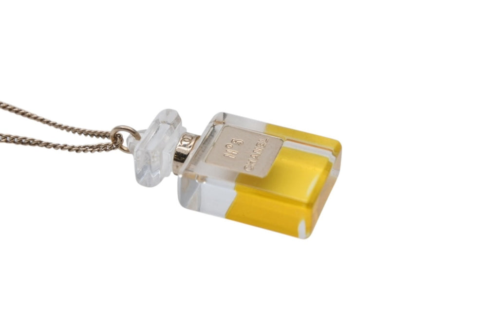 CHANEL シャネル ココマーク No.5 ボトルモチーフ ネックレス GP ゴールド金具 香水 ロゴ アクセサリー ジュエリー 09A 6g 美品 中古 4c069463