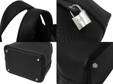 Load image into Gallery viewer, 新品未使用 HERMES エルメス ハンドバッグ ピコタンロックPM ブラック トリヨンクレマンス W刻印 シルバー金具 中古 4c069477