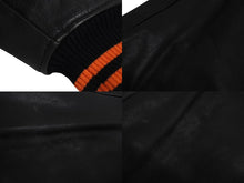 画像をギャラリービューアに読み込む, HARLEY DAVIDSON ハーレーダビットソン 総刺繍 オールレザー ジャケット レザー ナイロン ブラック オレンジ サイズM 美品 中古 4c069480