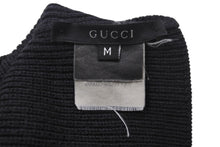 Load image into Gallery viewer, GUCCI グッチ ニット帽 ビーニー サイズM シェリーライン ウール ブラック レッド 131706 中古 美品 4c069481