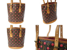 画像をギャラリービューアに読み込む, LOUIS VUITTON ルイヴィトン モノグラム チェリー バケットPM 村上隆 M95012 ハンドバッグ ブラウン ポーチ付き ロゴ 良品 中古 4c069496