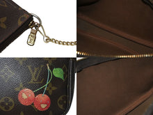 画像をギャラリービューアに読み込む, LOUIS VUITTON ルイヴィトン モノグラム チェリー バケットPM 村上隆 M95012 ハンドバッグ ブラウン ポーチ付き ロゴ 良品 中古 4c069496