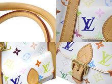 画像をギャラリービューアに読み込む, 極美品 LOUIS VUITTON ルイヴィトン プリシラ ハンドバッグ モノグラム マルチカラー M40096 ホワイト 中古 4c069498