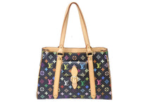 Load image into Gallery viewer, 極美品 LOUIS VUITTON ルイヴィトン オーレリアMM トートバッグ M40095 村上隆 モノグラムマルチカラー ブラック 中古 4c069499