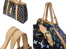 Load image into Gallery viewer, 極美品 LOUIS VUITTON ルイヴィトン オーレリアMM トートバッグ M40095 村上隆 モノグラムマルチカラー ブラック 中古 4c069499