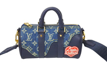 画像をギャラリービューアに読み込む, 極美品 LOUIS VUITTON ルイヴィトン × NIGO コラボ キーポルXS ハンドバッグ ストラップ付 M81011 モノグラム ドリップ 中古 4c069502