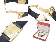 画像をギャラリービューアに読み込む, CARTIER カルティエ マストタンク GM デイト 腕時計 082731PL / 2413 シルバー925 レザー ブラック ホワイト ゴールド 美品 中古 4c069548