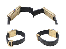 画像をギャラリービューアに読み込む, CARTIER カルティエ マストタンク GM デイト 腕時計 082731PL / 2413 シルバー925 レザー ブラック ホワイト ゴールド 美品 中古 4c069548