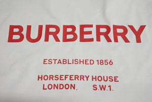 Burberry バーバリー 半袖Tシャツ 赤ロゴ 8017225 タイランド製 コットン ホワイト レッド サイズM 美品 中古 4c069558