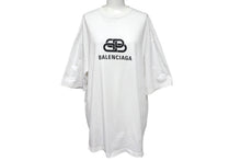 Load image into Gallery viewer, BALENCIAGA バレンシアガ BBロゴ ベーシックロゴ 半袖Tシャツ 570803 TEV48 コットン ホワイト ブラック サイズS 美品 中古 4c069559