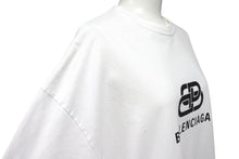 Load image into Gallery viewer, BALENCIAGA バレンシアガ BBロゴ ベーシックロゴ 半袖Tシャツ 570803 TEV48 コットン ホワイト ブラック サイズS 美品 中古 4c069559