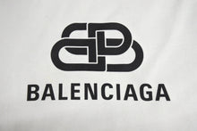 Load image into Gallery viewer, BALENCIAGA バレンシアガ BBロゴ ベーシックロゴ 半袖Tシャツ 570803 TEV48 コットン ホワイト ブラック サイズS 美品 中古 4c069559