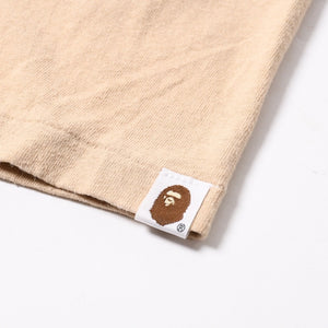 A BATHING APE アベイシングエイプ 半袖Tシャツ エイプヘッド カモ コットン ベージュ グレー サイズ3XL 美品 中古 4a007383