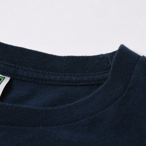 A BATHING APE アベイシングエイプ スーツケースマイロ 半袖Tシャツ JAPAN製 コットン ネイビー サイズ3XL 美品 中古 4a007420