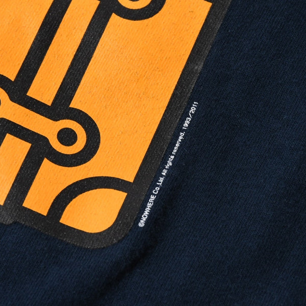 A BATHING APE アベイシングエイプ スーツケースマイロ 半袖Tシャツ JAPAN製 コットン ネイビー サイズ3XL 美品 中古 4a007420