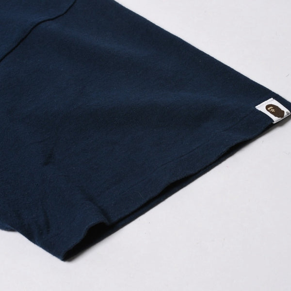 A BATHING APE アベイシングエイプ スーツケースマイロ 半袖Tシャツ JAPAN製 コットン ネイビー サイズ3XL 美品 中古 4a007420