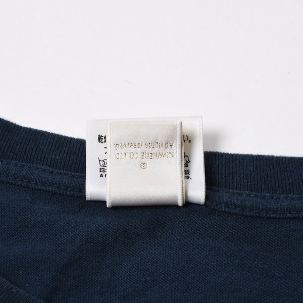 A BATHING APE アベイシングエイプ スーツケースマイロ 半袖Tシャツ JAPAN製 コットン ネイビー サイズ3XL 美品 中古 4a007420
