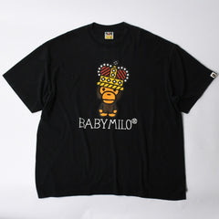 A BATHING APE アベイシングエイプ BAPE ベイプ 半袖 Tシャツ BAPE 王冠 マイロ サイズ 2XL ブラック 美品 中古 4a007419