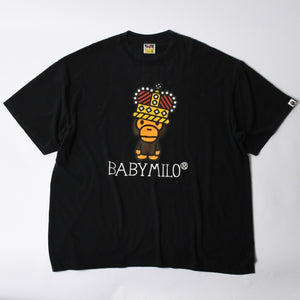 A BATHING APE アベイシングエイプ BAPE ベイプ 半袖 Tシャツ BAPE 王冠 マイロ サイズ 2XL ブラック 美品 中古 4a007419