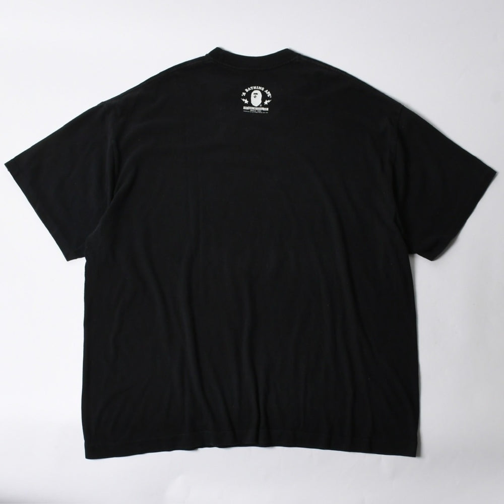 A BATHING APE アベイシングエイプ BAPE ベイプ 半袖 Tシャツ BAPE 王冠 マイロ サイズ 2XL ブラック 美品 中古 4a007419