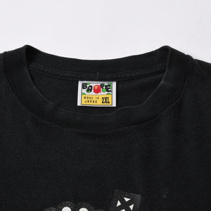 A BATHING APE アベイシングエイプ BAPE ベイプ 半袖 Tシャツ BAPE 王冠 マイロ サイズ 2XL ブラック 美品 中古 4a007419