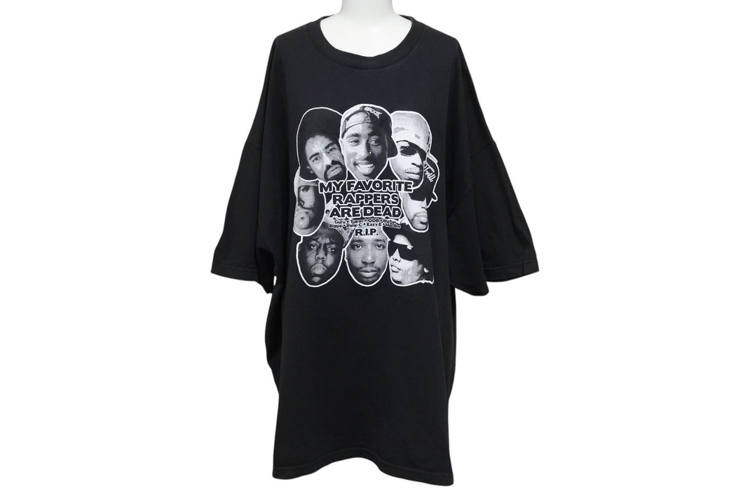 Swindlers＆co スウィンダラース 2pac ラップT Tシャツ ビッグパン オーバーサイズ 00's ブラック サイズXXXL 中古 4c069567