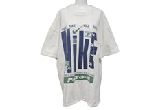 NIKE Vintage Short-Sleeve T-Shirt Top 90's U.S.ACotton, White, Blue, Green, Size XL, Good Condition, Used, 4c069568